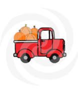 Pumpkins with Truck 8a-Digital Clipart-Gift Cards-Gift Tag-Jewelry-T shirt - £0.98 GBP