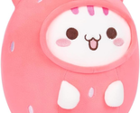 Cute Strawberry Cat Plush Pillow 8&quot; Kitten Stuffed Animal, Soft Kawaii C... - $25.51