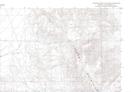 Diamond Field Jack Wash, Nevada 1987 Vintage USGS Topo Map 7.5 Quadrangle - £18.73 GBP