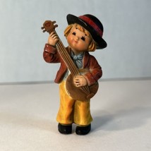 Vintage Boy Playing a Guitar Figurine 3&quot; - $9.74