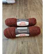 Vtg Lot of 2 Skeins Spundola Yarn 4oz 100% Dupont Acrylic Dark Rust 41 - €10,13 EUR