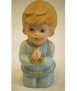 Homco Little Boy Kneeling Praying 5211 Bisque Figurine Curio Cabinet Vin... - £10.05 GBP
