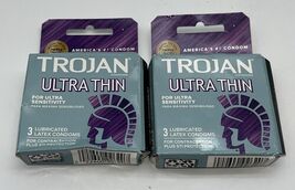 2 pack Trojan Ultra Thin For Ultra Sensitivity 3ct  Exp. 12/01/2026 - $10.79