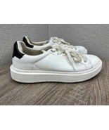 Women&#39;s Steve Madden White and Black Catcher Platform Sneaker 10M - £7.59 GBP