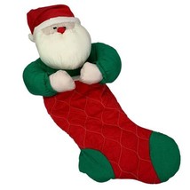 VTG Sears Chosun Santa Claus Christmas Stocking 3D Parachute Puff Nylon ... - $18.81