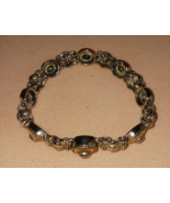 Bracelet Silver and Gold Tone Button Link Magnetic Closure Premier Design? - $25.79 CAD