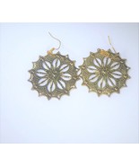 Earrings Pierced Drop Dangle Gold Tone w/Fish Hooks New Handmade - $65.29 MXN