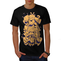 Wellcoda Cartoon Face Happy Mens T-shirt, Smile Graphic Design Printed Tee - £14.84 GBP+