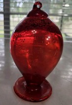RED BUBBLE GLASS DECORATIVE BUBBLE BALLOON FIGURINE - $13.10