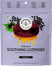 Soothing Honey Elderberry Cough Drops Immune Support with Vitamin D, Zinc and Pr - £8.52 GBP