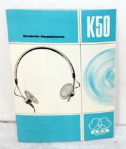 Vintage AKG K50 Dynamic Headphones Information Brochure ~ 1960&#39;s - $8.99