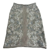 BCBGMAXAZRIA Leger Blue Gray Floral Bandage Pencil Skirt Size M - $34.64