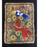 Native American Painting on Bark Horse with Bird San Pablito - £15.16 GBP