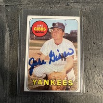 Jake Gibbs 1969 Topps Signed Auto Card #401 Yankees Psa Dna Cert - £15.81 GBP