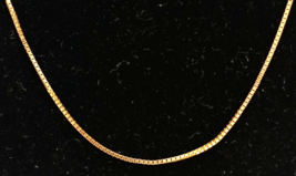 14k Yellow Gold 1mm Wide Box Chain Necklace 25&#39;&#39; Long, 4.6g - £275.77 GBP