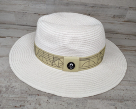 Official Olympic Paris 2024 Hospitality Panama Hat White Flame Button Ad... - £76.75 GBP