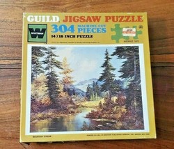 Vintage Whitman Guild B4425 No. 168 Mountain Stream Jigsaw Puzzle - $9.85