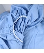 Wamsutta FITTED sheet King Blue cotton polyester blend cornflower bedding - $84.26 CAD