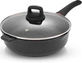 CAINFY 11&quot; Nonstick Deep Frying Pan with Pour Spout – 4.27 Qt Granite-Co... - $26.99