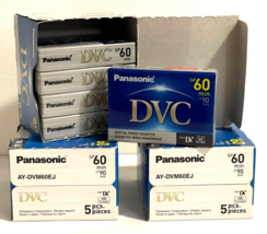 Panasonic DVM60 Mini DVC Video Cassette Tapes - 3 Boxes - 15 New Sealed ... - £77.66 GBP