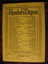 Readers Digest March 1938 Edgar Bergen Langston Hughes Jerome Beatty - £5.55 GBP
