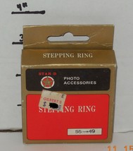 Vintage Star-D 55 mm to 49 mm Stepping Ring with Box Made in Japan - £19.02 GBP