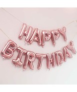 Happy Birthday Balloons Banner, Foil Balloons Letters Balloons Mylar Bal... - £10.16 GBP