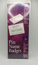 OFFICE Avery Pin Style Name Badges 74652 CB-24P Laser Ink Jet  2  1/4x3 1/2 - $3.00