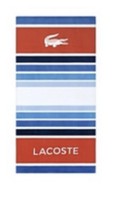 Lacoste Home Promenade Blue White Cotton Beach Towel - £28.99 GBP
