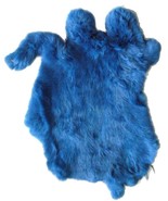 NAVY BLUE DYED GENUINE RABBIT SKIN new solf leather  hide fur pelt skins... - £5.96 GBP