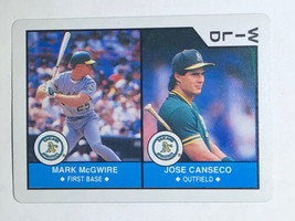 Mark McGwire Jose Canseco 1990 MLB All Stars Playing Card Oakland A’s Baseball - £1.89 GBP