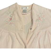 Colette by Miss Elaine Floral Embroidered Pink Robe Nightgown House Coat... - £36.78 GBP