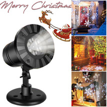 Snowflake Projector Light Christmas Led Falling Snowfall Landscape In/Ou... - £28.73 GBP