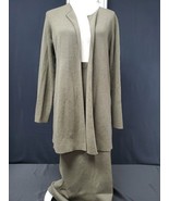 Eileen Fisher Caper Cardigan Sweater Sz Medium Straight Long Skirt Wool ... - $7,278.34 MXN