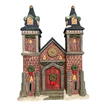 Vintage Winter Valley Villages Church – 1995 Matte Ceramic Light-Up Chri... - $522.45 MXN
