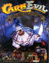 Carn Evil Arcade FLYER Original NOS Video Game Killer Clown Horror It Carnival  - £14.57 GBP