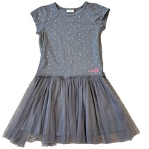 Naartjie Kids Girls Vintage Gray Stars &amp; Tulle Dress 9 years - £13.77 GBP