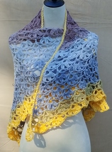Women Shawl Wrap Sweater Crocheted Hand crafted Unique One of a kind - £40.09 GBP