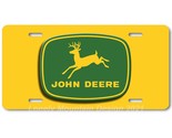 John Deere Old Logo Inspired Art on Yellow FLAT Aluminum Novelty License... - $17.99