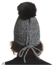 Kyi Kyi Knitted Faux Fur Pom Pom Hat - £18.56 GBP
