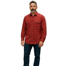 Orvis Men’s Heavy Flannel Plaid Shirt Size Medium Red Long Sleeve Button Up - $471.51 MXN