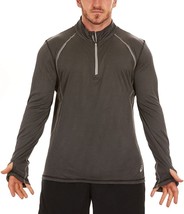 ASICS Men&#39;s Shosha Quarter-Zip Long-Sleeve Running Top Black - MEDIUM - £31.64 GBP