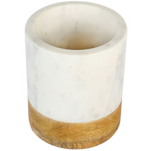 Laurie Gates California Designs 6.5 Inch White Marble and Mango Wood Ute... - $73.53