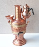 Copper Samovar, Tea Urn Kettle, Water Heater with Charcoal Wood, Tent St... - £155.03 GBP