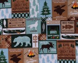 Cotton Moose Creek Lodge Cabin Camping Northwoods Fabric Print by Yard D... - $12.95