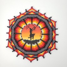 Apache Art Fire Dancer Warrior Wall Hanging Hand Woven by Yarn Artist Ju... - £67.21 GBP
