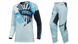 Thor MX Starlight Blue Black Sector Split Dirt Bike Womens Gear Jersey Pants - £82.25 GBP