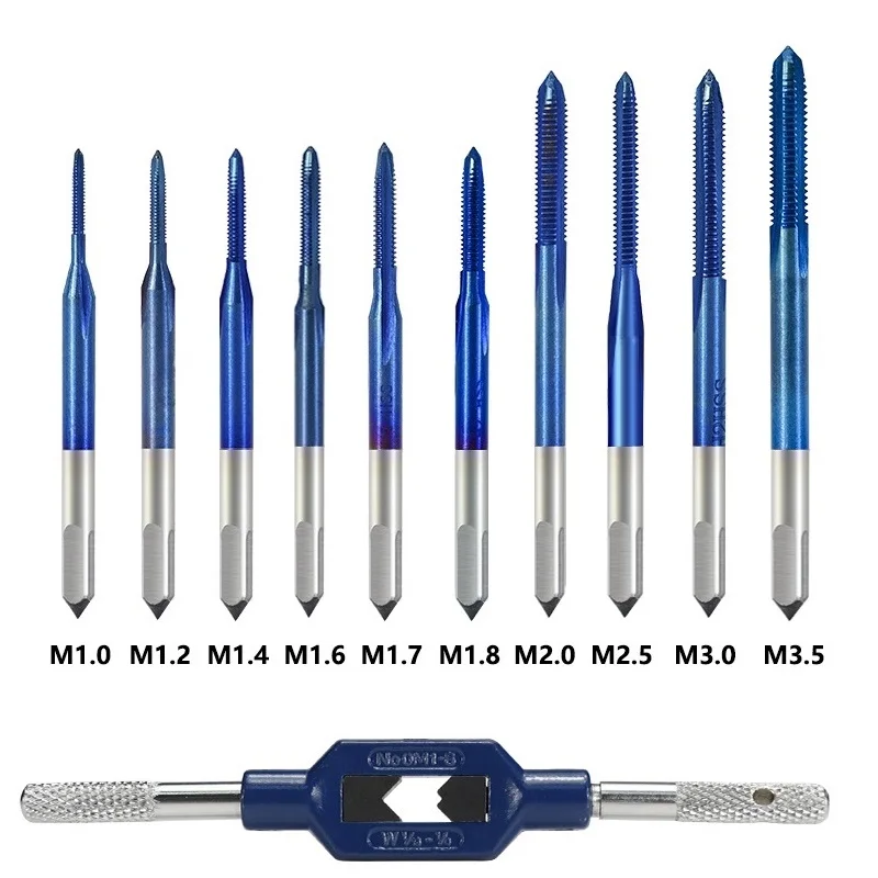 House Home XCAN Thread Tap 10pcs M1-M3.5 HSS Metric A Tap Screw Tap Drill with A - £30.60 GBP