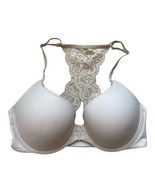 VICTORIA&#39;S SECRET Bra 36D Body By Victoria Racerback Demi Beige Nude Fro... - $40.66 CAD
