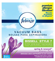 Febreze BISSELL STYLE 7 Vacuum Bags, 3 Pack Spring &amp; Renewal Scent - $11.95